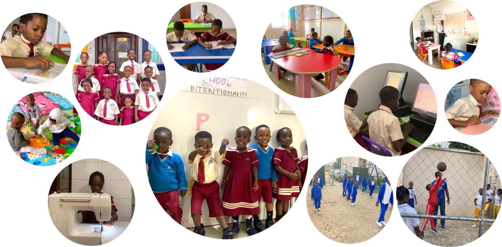 Pupils of Ecclesia International School at study, play and assembly