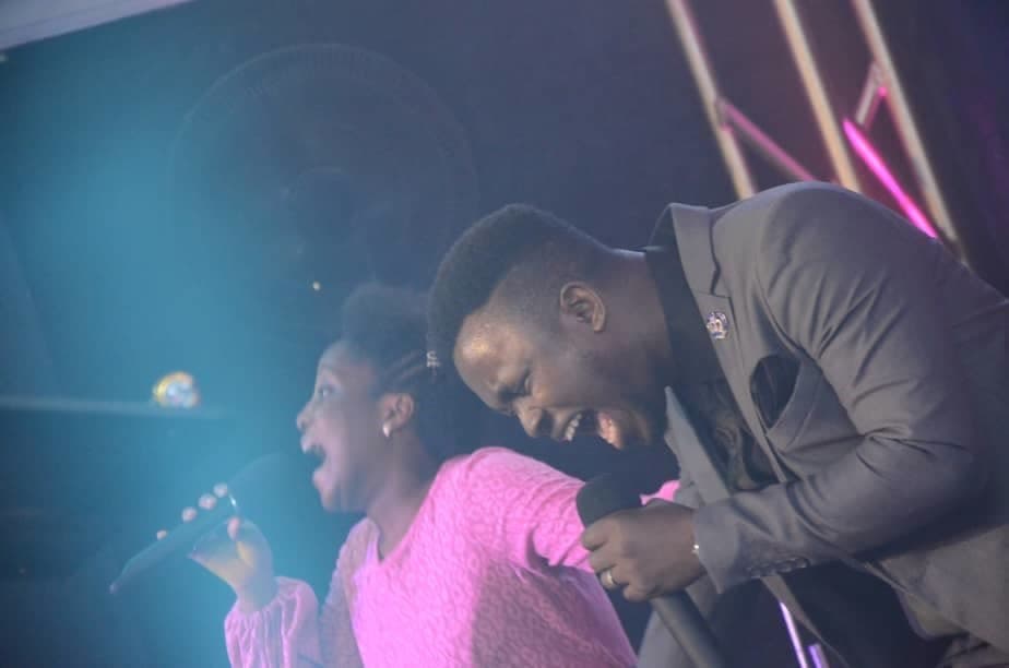 Worship at a camp meeting